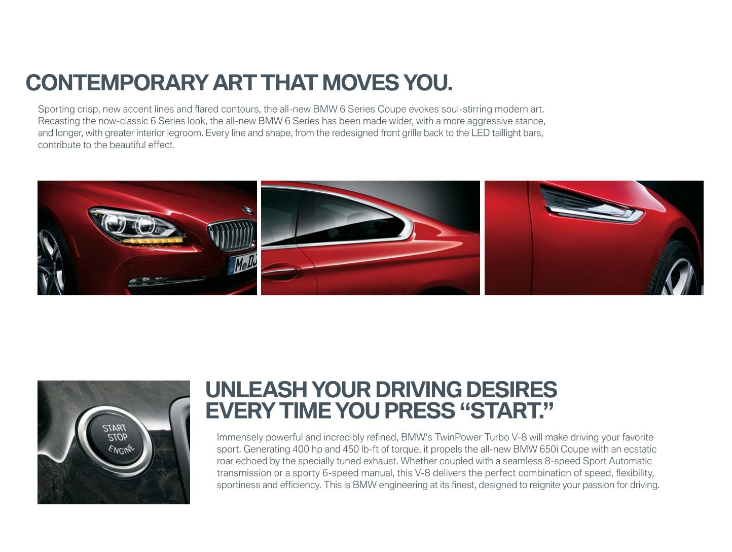 2012 BMW 6-Series Brochure Page 2